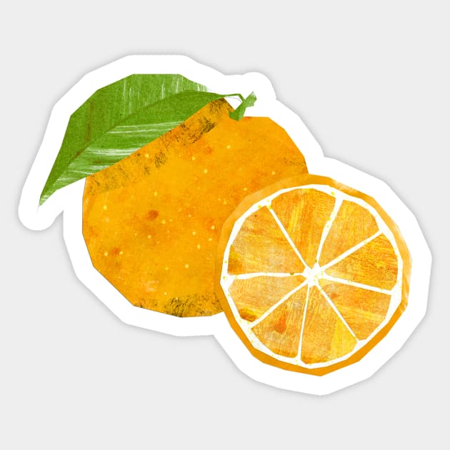 Orange and slice Sticker by Babban Gaelg